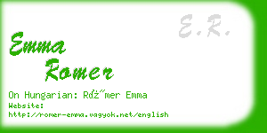 emma romer business card